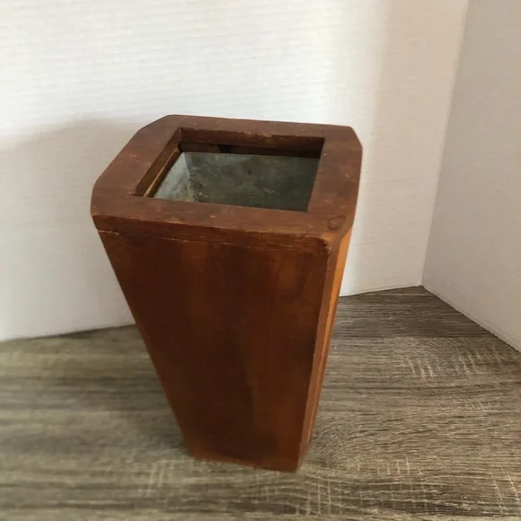 Handmade Wooden Rectangular Vase - Picture 3 of 12